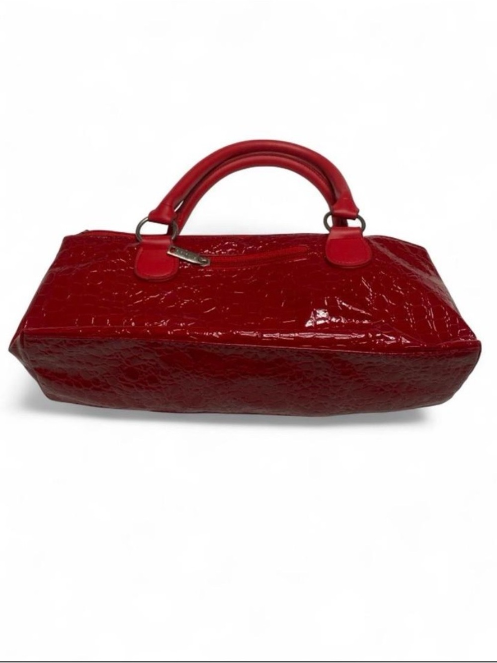 Primeware red Mini Patent Top-Handle Bag